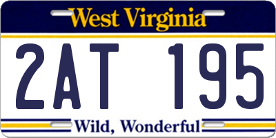 WV license plate 2AT195