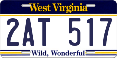 WV license plate 2AT517