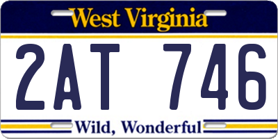 WV license plate 2AT746