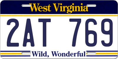 WV license plate 2AT769