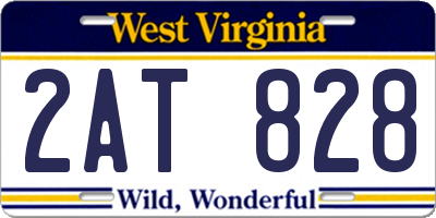 WV license plate 2AT828
