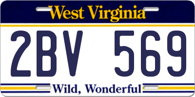 WV license plate 2BV569