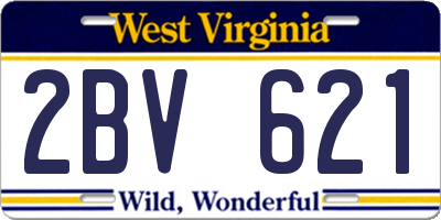 WV license plate 2BV621