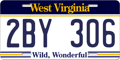 WV license plate 2BY306