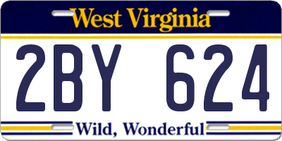 WV license plate 2BY624