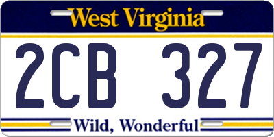 WV license plate 2CB327