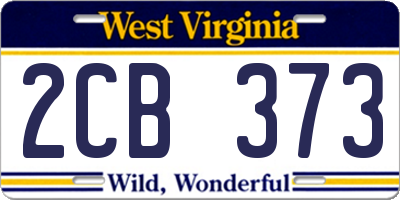WV license plate 2CB373