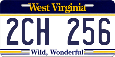 WV license plate 2CH256