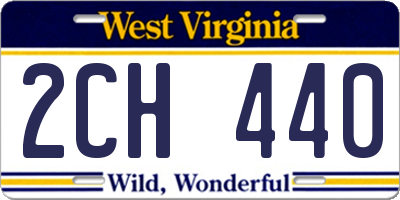 WV license plate 2CH440