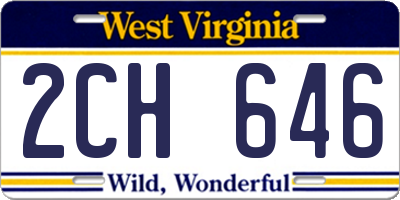 WV license plate 2CH646