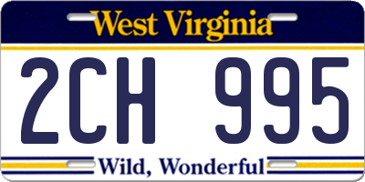 WV license plate 2CH995