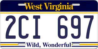 WV license plate 2CI697