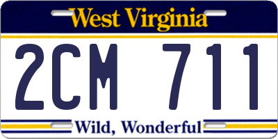 WV license plate 2CM711