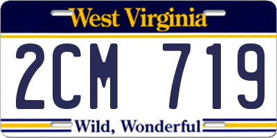WV license plate 2CM719