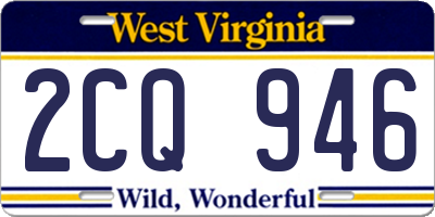 WV license plate 2CQ946