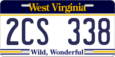 WV license plate 2CS338