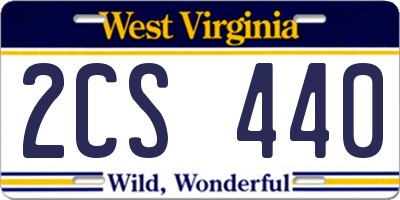 WV license plate 2CS440