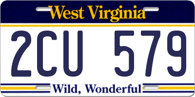 WV license plate 2CU579