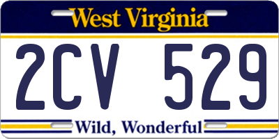WV license plate 2CV529