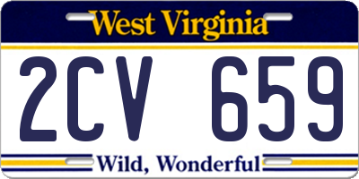 WV license plate 2CV659