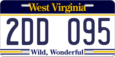 WV license plate 2DD095