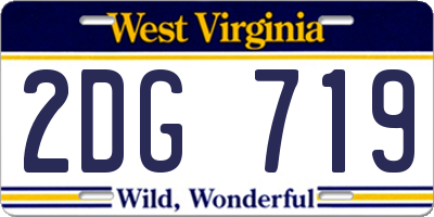 WV license plate 2DG719