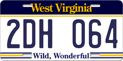 WV license plate 2DH064