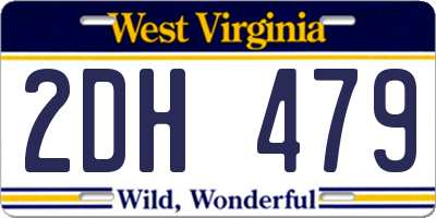 WV license plate 2DH479