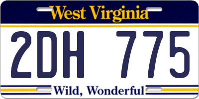 WV license plate 2DH775