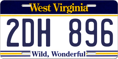 WV license plate 2DH896