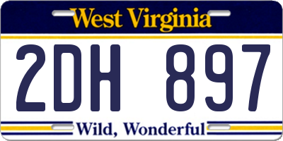 WV license plate 2DH897