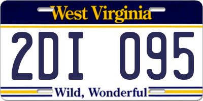 WV license plate 2DI095