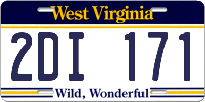 WV license plate 2DI171