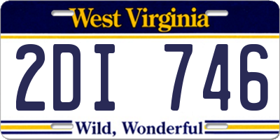 WV license plate 2DI746