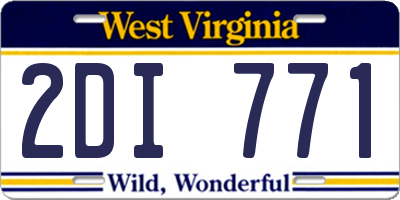 WV license plate 2DI771
