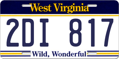 WV license plate 2DI817