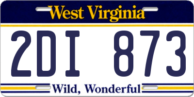WV license plate 2DI873