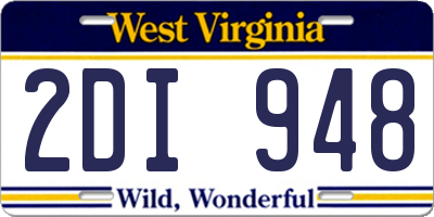 WV license plate 2DI948