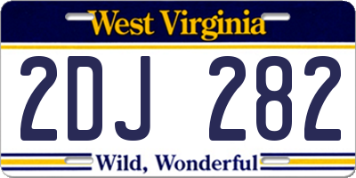 WV license plate 2DJ282