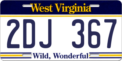 WV license plate 2DJ367