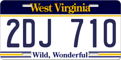 WV license plate 2DJ710