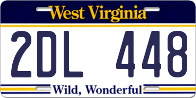 WV license plate 2DL448