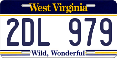 WV license plate 2DL979