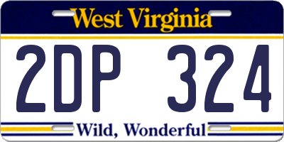 WV license plate 2DP324