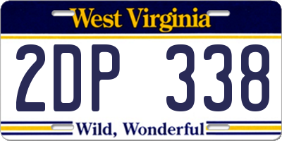 WV license plate 2DP338