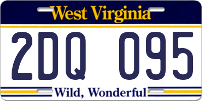 WV license plate 2DQ095