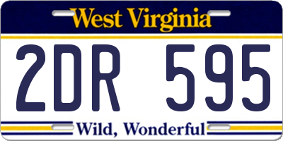 WV license plate 2DR595