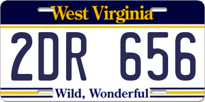 WV license plate 2DR656