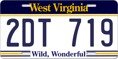 WV license plate 2DT719
