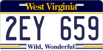 WV license plate 2EY659
